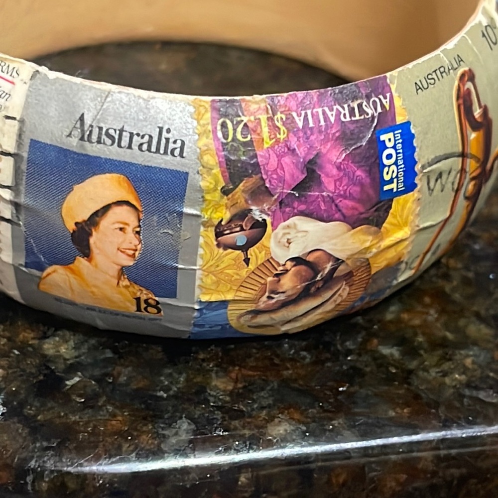 Australian postage stamp bangle